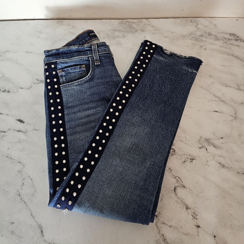 Veronica Beard INES 10.75" Girlfriend Blue Jeans 27 Preowned - Picture 2 of 10